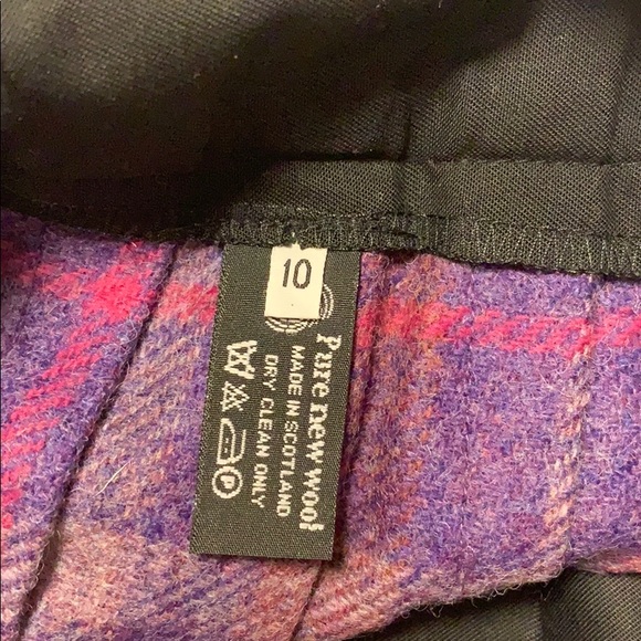 Purple Wool Plaid Skirt | NWOT | Sz 10 - Picture 4 of 4